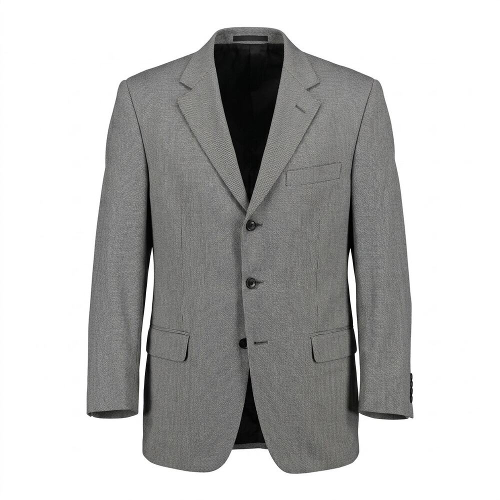 Saks Fifth Avenue 3BTN S/V Made in Italy Houndstooth Jacket Men Size 38R